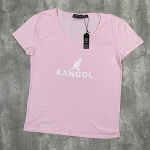 Kangol Top Womens Medium Pink Breast Cancer Casual Kangaroo Graphic Shirt NWT